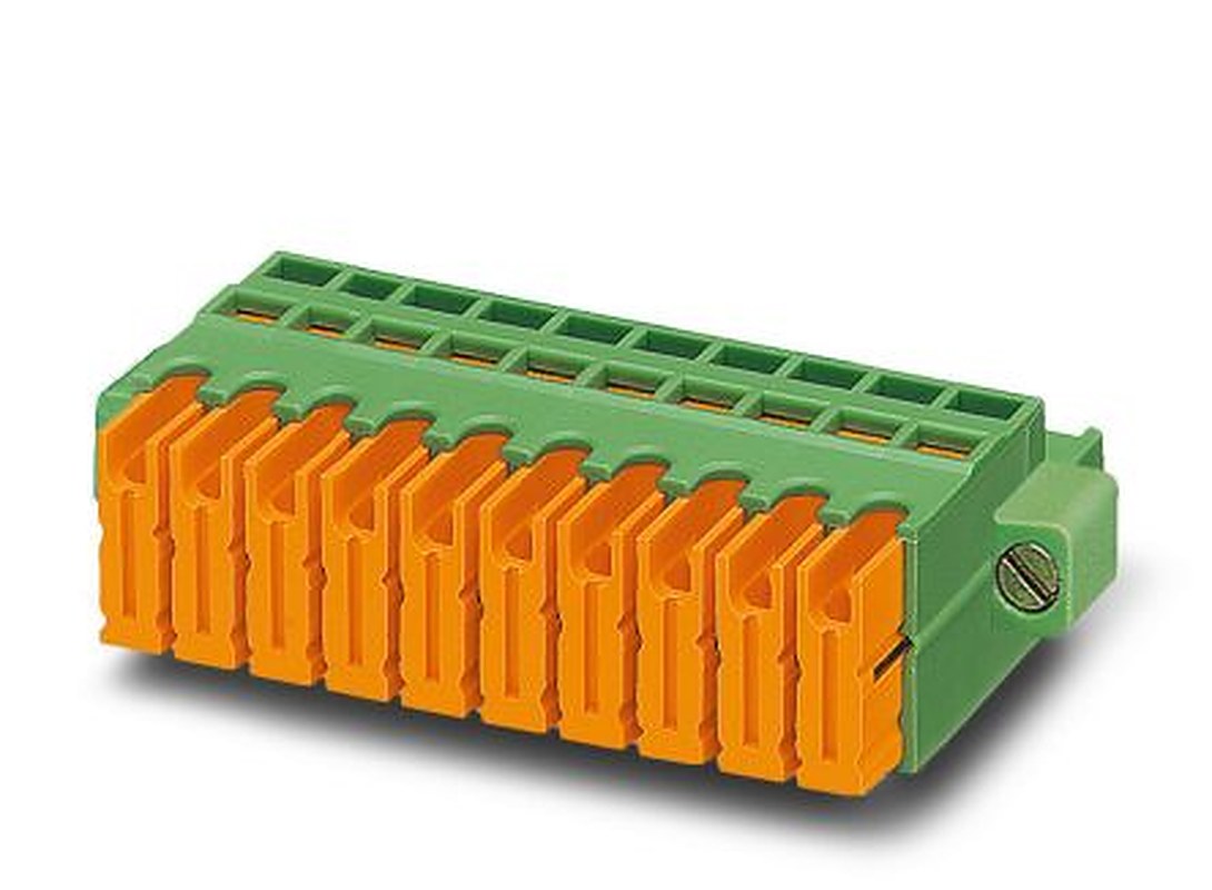 Phoenix Contact QC 1/10-STF-5.08 Series Pluggable Terminal Block, 10-Contact, 5.08 mm Pitch, 1 Row, 1883433