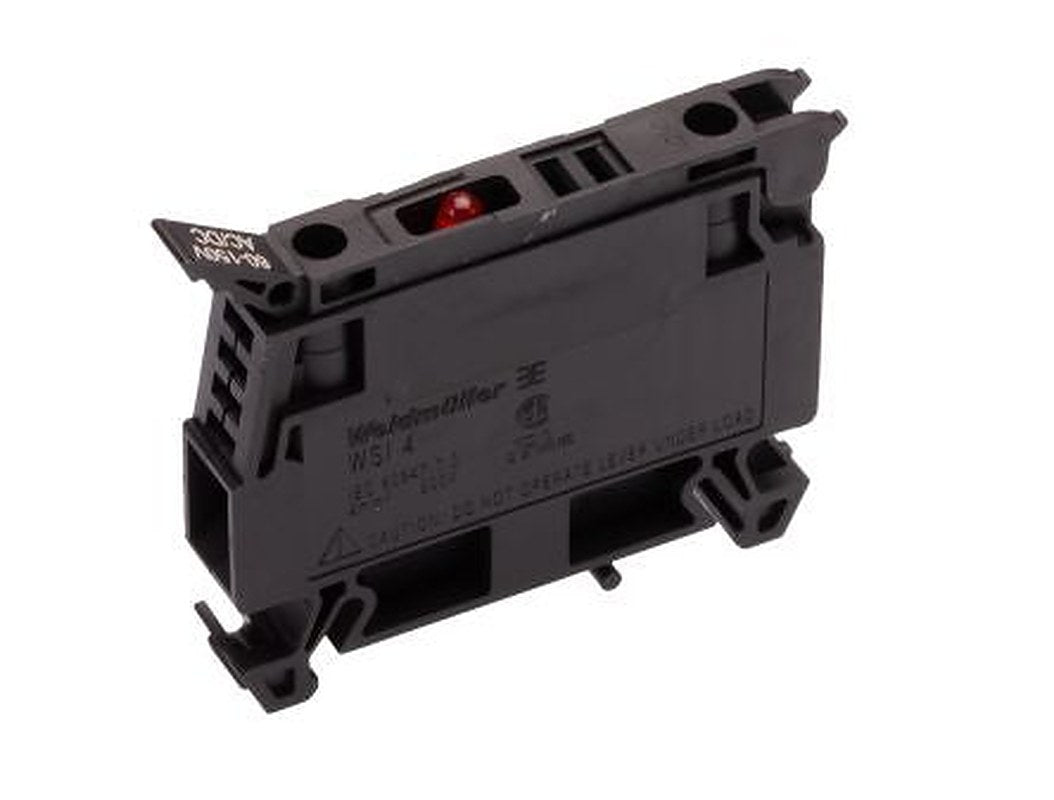 Weidmüller 1886570000 W Series Fused DIN Rail Terminal Black, 4mm², 1-Level Fused, Screw