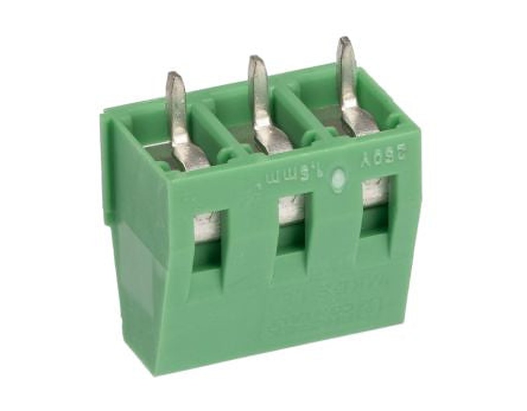 Phoenix Contact MKDS 1.5/3 BD:1-3 Series Straight PCB Terminal Block, 3 Contact(s), 5 mm Pitch, 1 Row