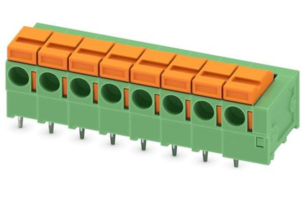 Phoenix Contact FFKDSA1/H1-5.08- 8 Series PCB Terminal Block, 8 Contact(s), 5.08 mm Pitch, 1 Row