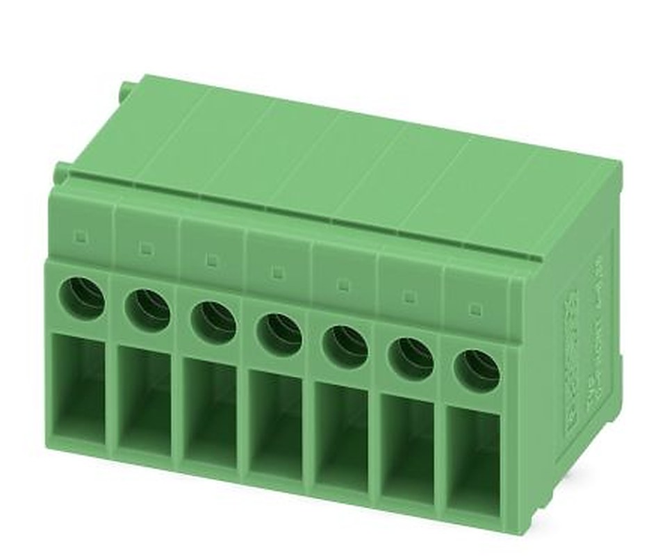Phoenix Contact FRONT 4-H-6.35-7 Series PCB Terminal Block, 7 Contact(s), 6.35 mm Pitch, 1 Row