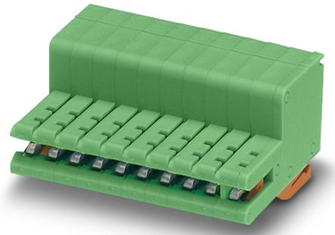 Phoenix Contact ZEC 1.0/8-ST-3.5 C1 R1.8 Series PCB Terminal Block, 8-Contact, 3.5 mm Pitch, 1 Row, 1893740