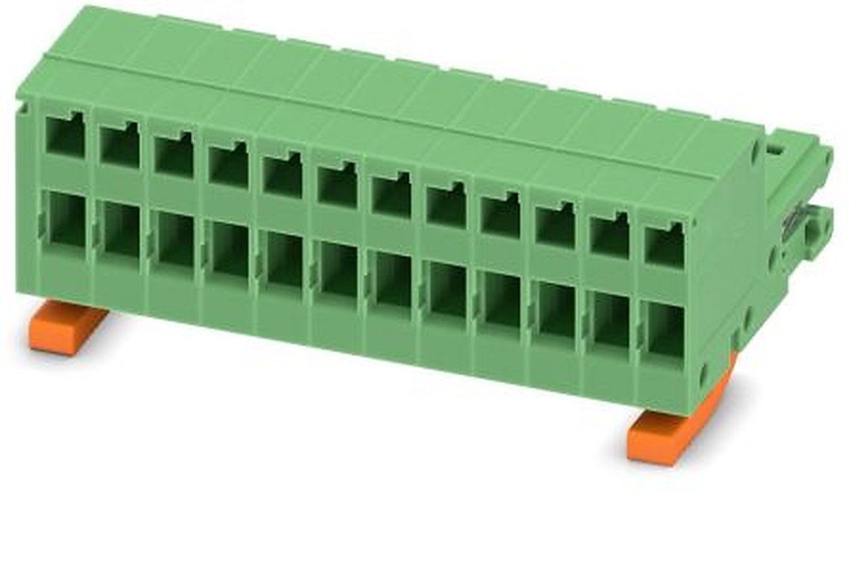 Phoenix Contact ZEC 1.0/12-ST-3.5 C1 R1.12 Series PCB Terminal Block, 12-Contact, 3.5 mm Pitch, 1 Row, 1893782