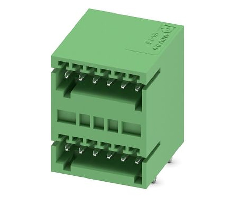 Phoenix Contact MCD 0.5/ 6-G1-2.5 Series Pluggable Terminal Block, 6-Contact, 2.5 mm Pitch, 2 Row, 1894846