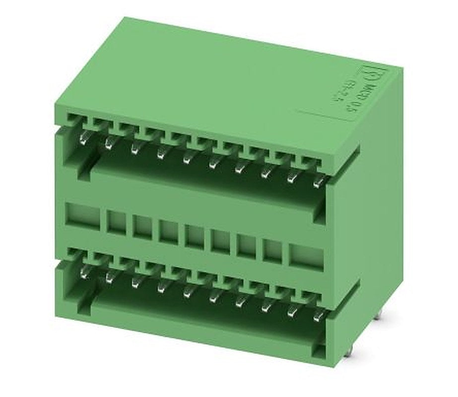 Phoenix Contact MCD 0.5/10-G1-2.5 Series Pluggable Terminal Block, 10-Contact, 2.5 mm Pitch, 2 Row, 1894888