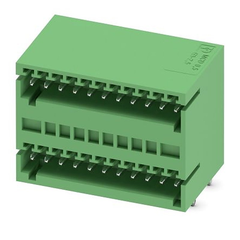 Phoenix Contact MCD 0.5/11-G1-2.5 Series Pluggable Terminal Block, 11-Contact, 2.5 mm Pitch, 2 Row, 1894891