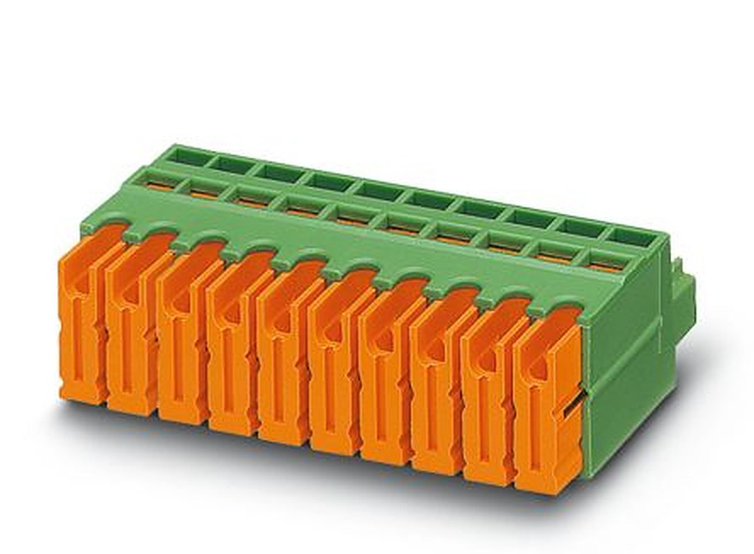 Phoenix Contact QC 0.5/13-ST-3.81 Series Pluggable Terminal Block, 13-Contact, 3.81 mm Pitch, 1 Row, 1897500