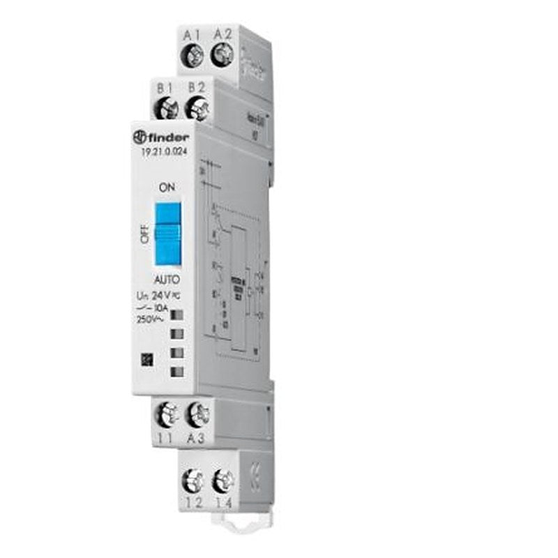Finder 19 Series Interface Relay, DIN Rail, 24V dc Coil, SPDT
