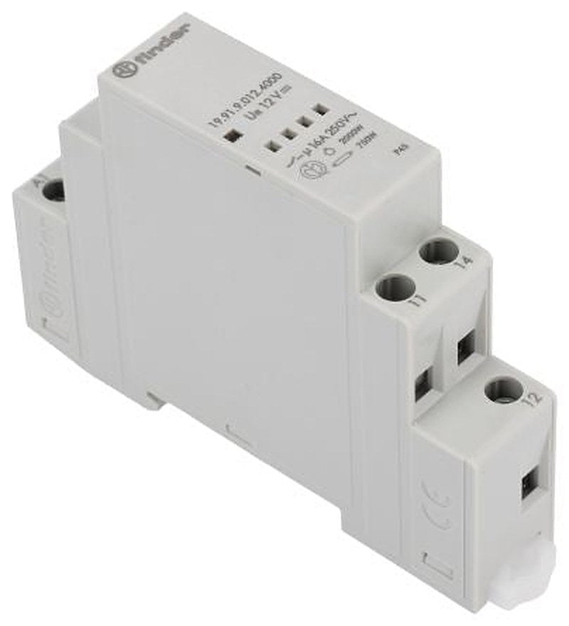 Finder 19 Series Interface Relay, DIN Rail, 12V dc Coil, SPDT, 16A