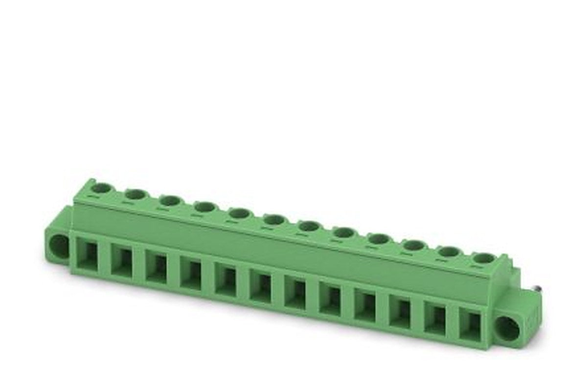 Phoenix Contact MC 1.5/12-ST1F-5.08 Series Pluggable Terminal Block, 12-Contact, 5.08 mm Pitch, 1 Row, 1900989