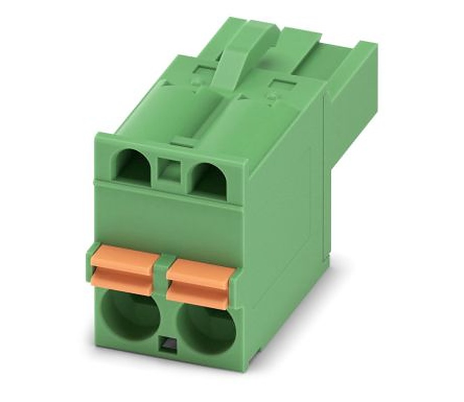 Phoenix Contact FKCT 2.5/2-ST-5.08 Series Pluggable Terminal Block, 2-Contact, 5.08 mm Pitch, 1 Row