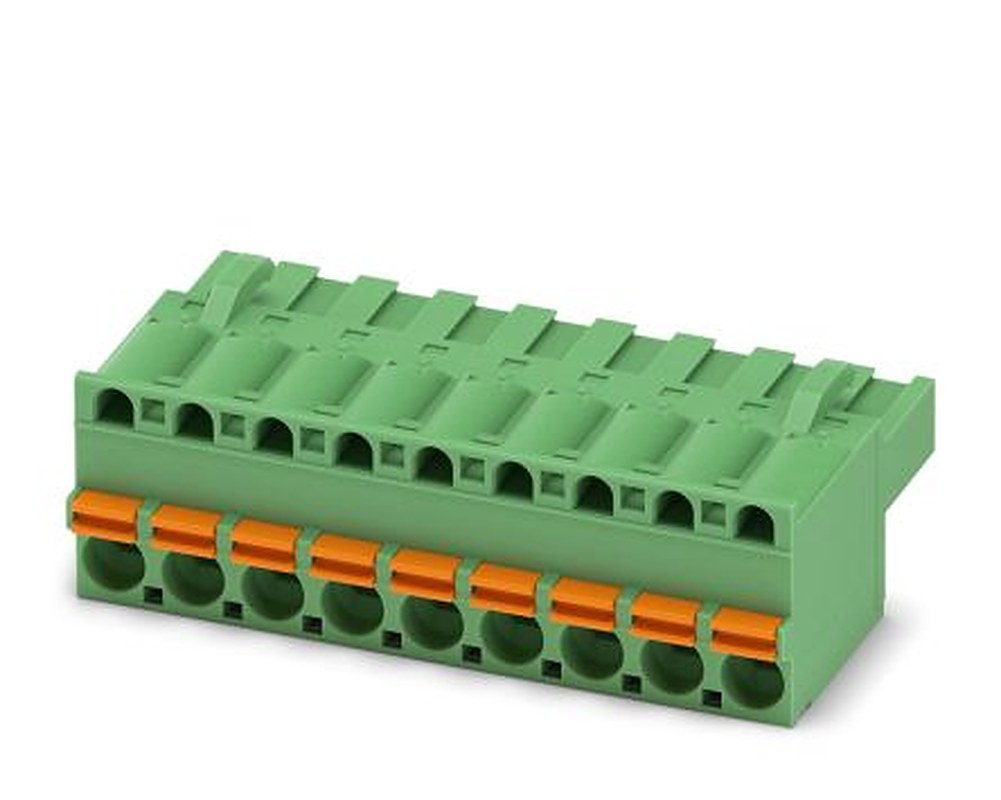 Phoenix Contact FKCT 2.5/9-ST-5.08 Series Pluggable Terminal Block, 9-Contact, 5.08 mm Pitch, 1 Row, 1902181