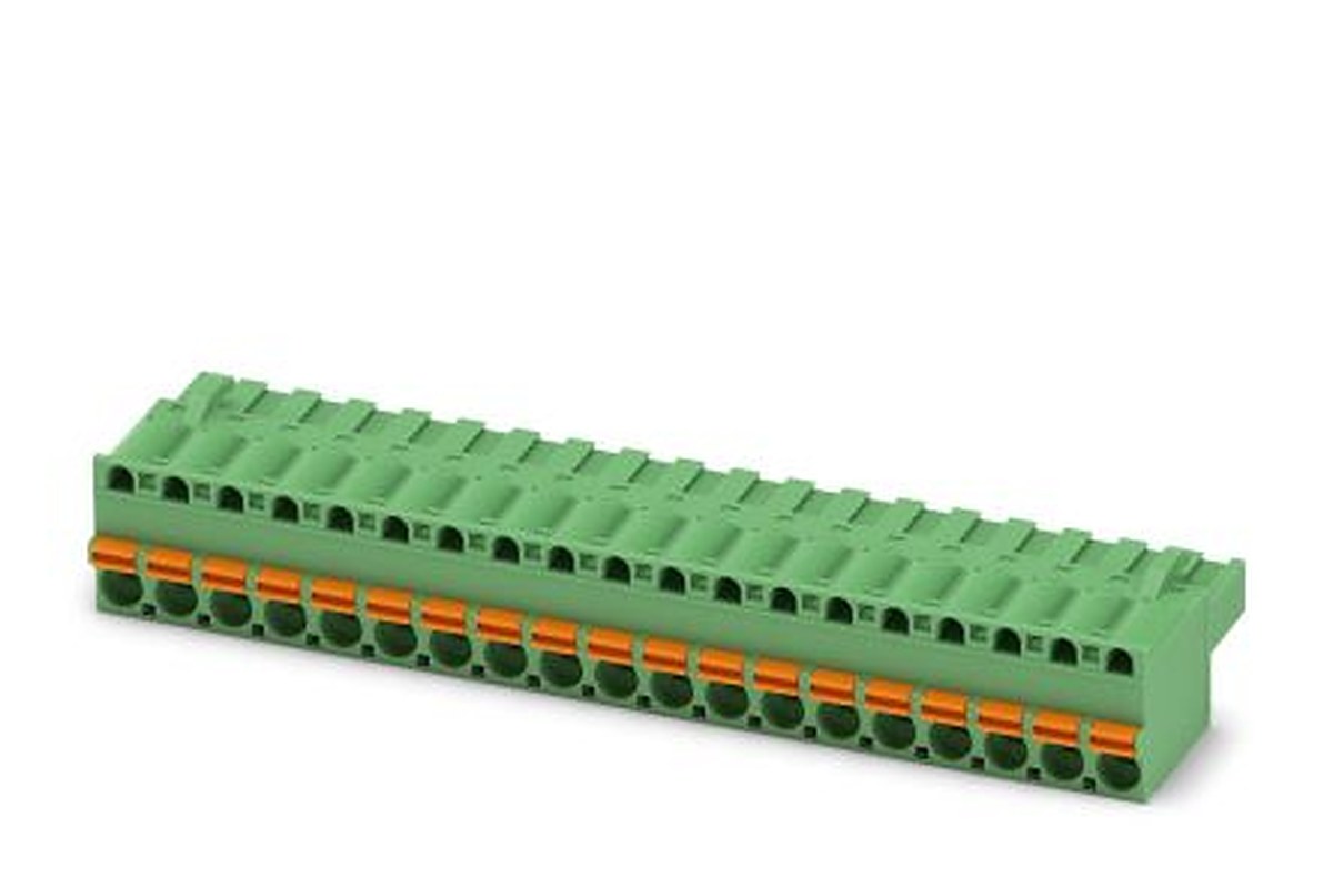 Phoenix Contact FKCT 2.5/19-ST-5.08 Series Pluggable Terminal Block, 19-Contact, 5.08 mm Pitch, 1 Row, 1902288