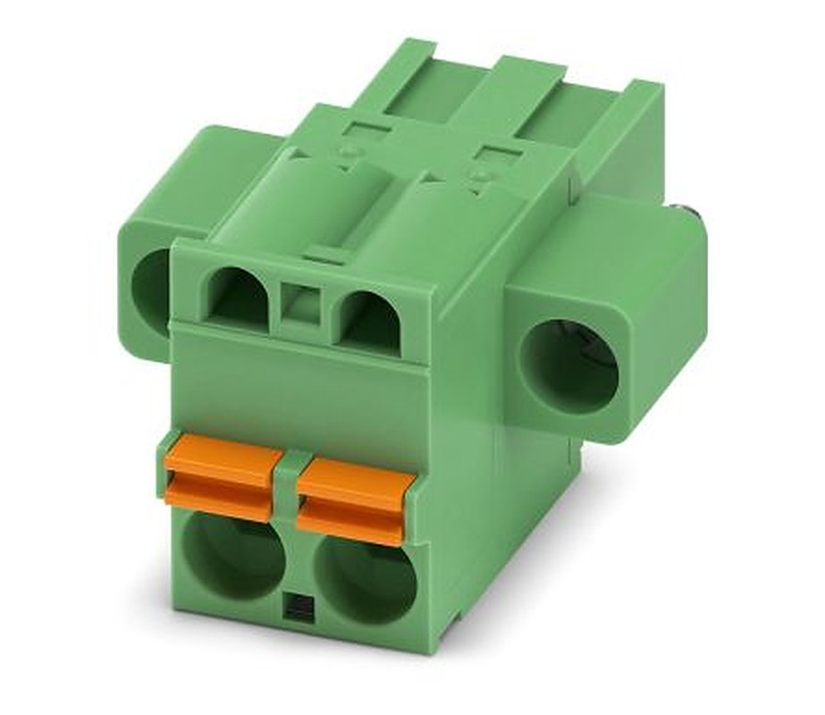 Phoenix Contact FKCT 2.5/2-STF-5.08 Series Pluggable Terminal Block, 2-Contact, 5.08 mm Pitch, 1 Row, 1902301