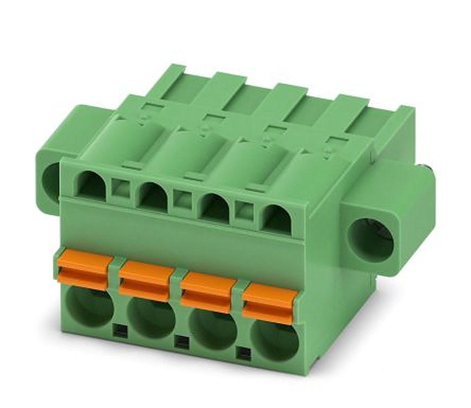 Phoenix Contact FKCT 2.5/4-STF-5.08 Series Pluggable Terminal Block, 4-Contact, 5.08 mm Pitch, 1 Row, 1902327