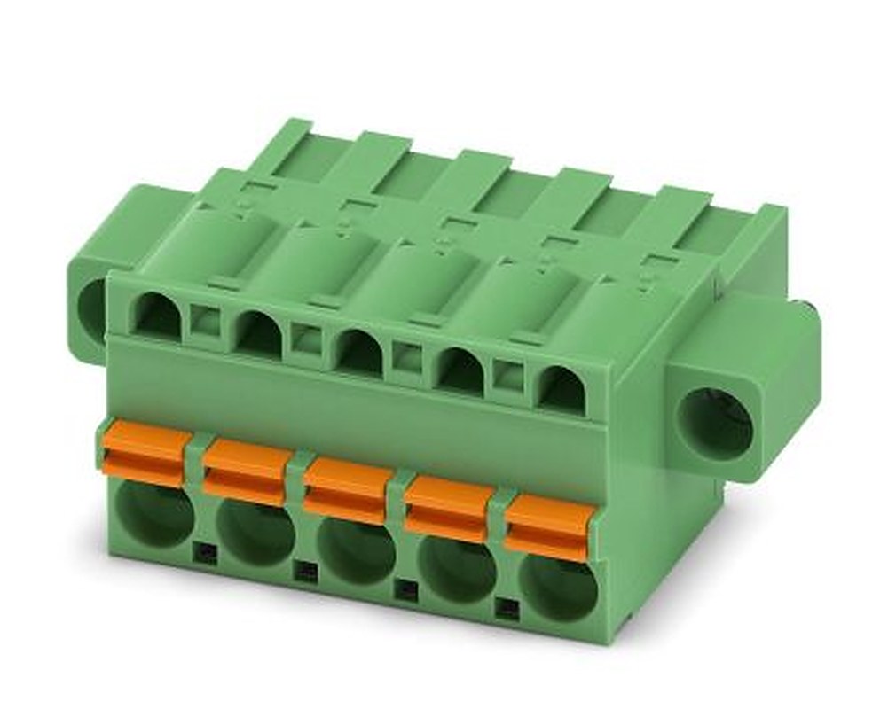 Phoenix Contact FKCT 2.5/5-STF-5.08 Series Pluggable Terminal Block, 5-Contact, 5.08 mm Pitch, 1 Row, 1902330