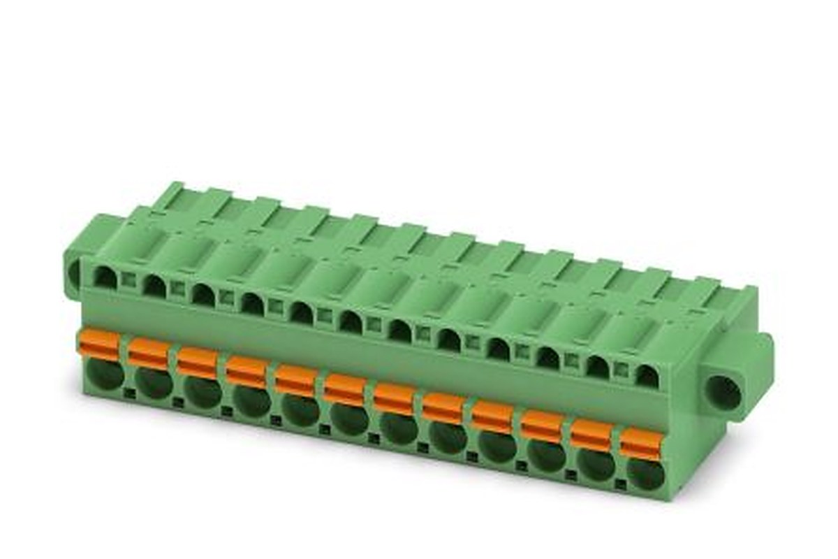 Phoenix Contact FKCT 2.5/12-STF-5.08 Series Pluggable Terminal Block, 12-Contact, 5.08 mm Pitch, 1 Row, 1902408