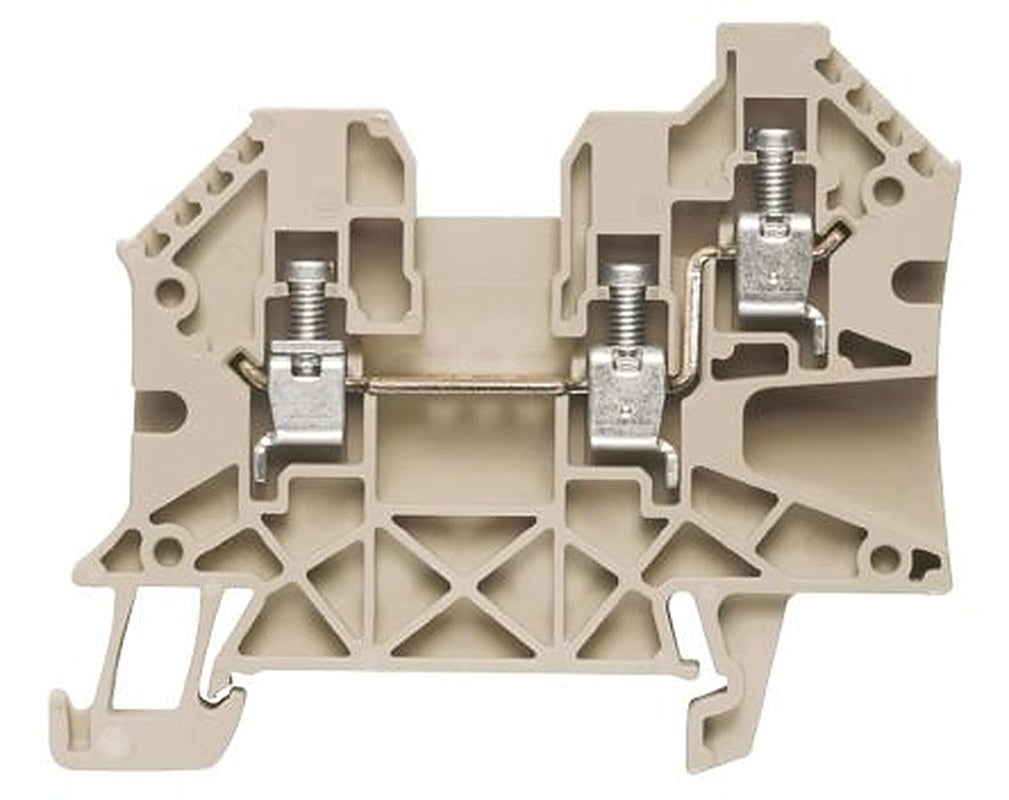 Weidmüller 1905140000 W Series Feed Through Terminal Block Dark Beige, 4mm², 1-Level, Screw