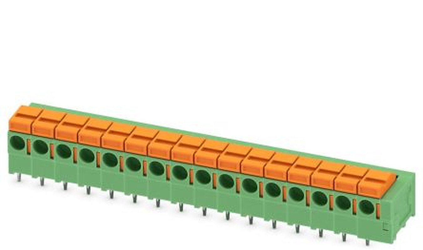 Phoenix Contact FFKDSA1/H1-5.08-16 Series PCB Terminal Block, 16 Contact(s), 5.08 mm Pitch, 1 Row