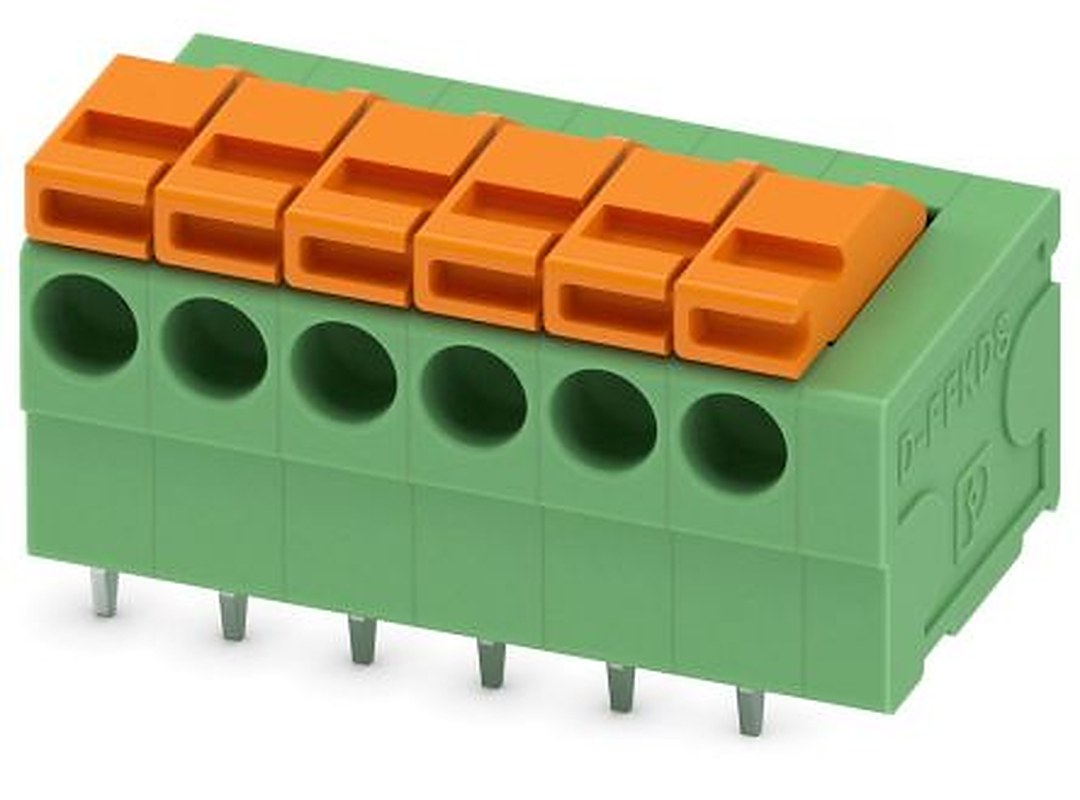 Phoenix Contact FFKDSA1/H-3.81- 6 Series PCB Terminal Block, 6 Contact(s), 3.81 mm Pitch, 1 Row