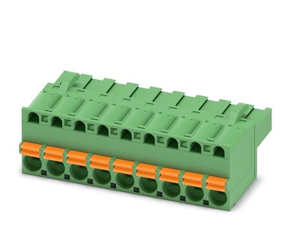 Phoenix Contact FKCT 2.5/9-ST Series Pluggable Terminal Block, 9-Contact, 5 mm Pitch, 1 Row, 1909281