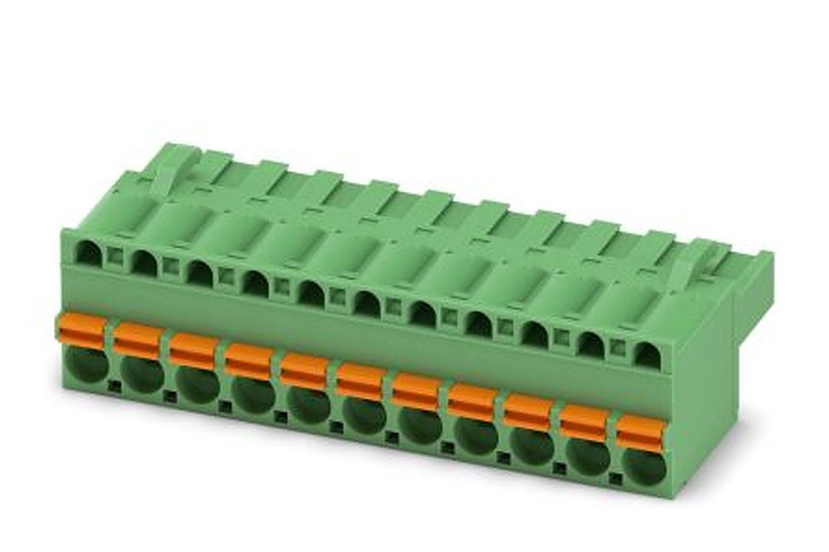Phoenix Contact FKCT 2.5/11-ST Series Pluggable Terminal Block, 11-Contact, 5 mm Pitch, 1 Row, 1909304