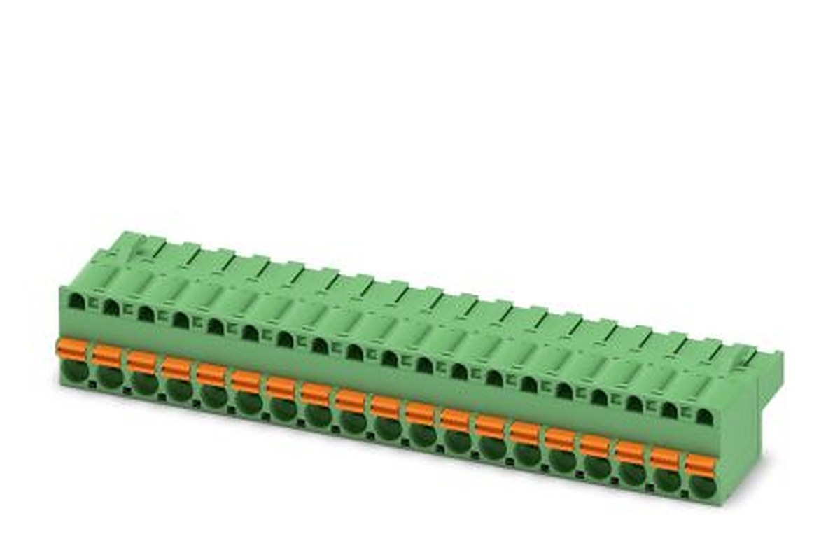 Phoenix Contact FKCT 2.5/19-ST Series Pluggable Terminal Block, 19-Contact, 5 mm Pitch, 1 Row, 1909388