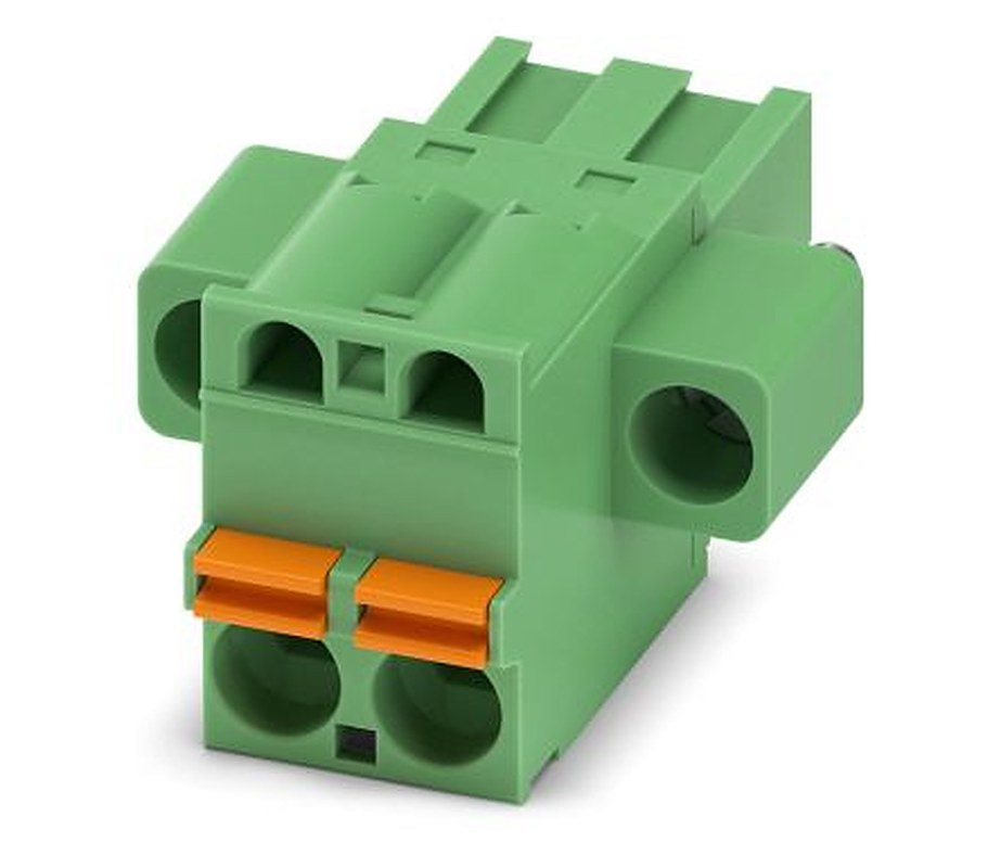 Phoenix Contact FKCT 2.5/2-STF Series Pluggable Terminal Block, 2-Contact, 5 mm Pitch, 1 Row, 1909401
