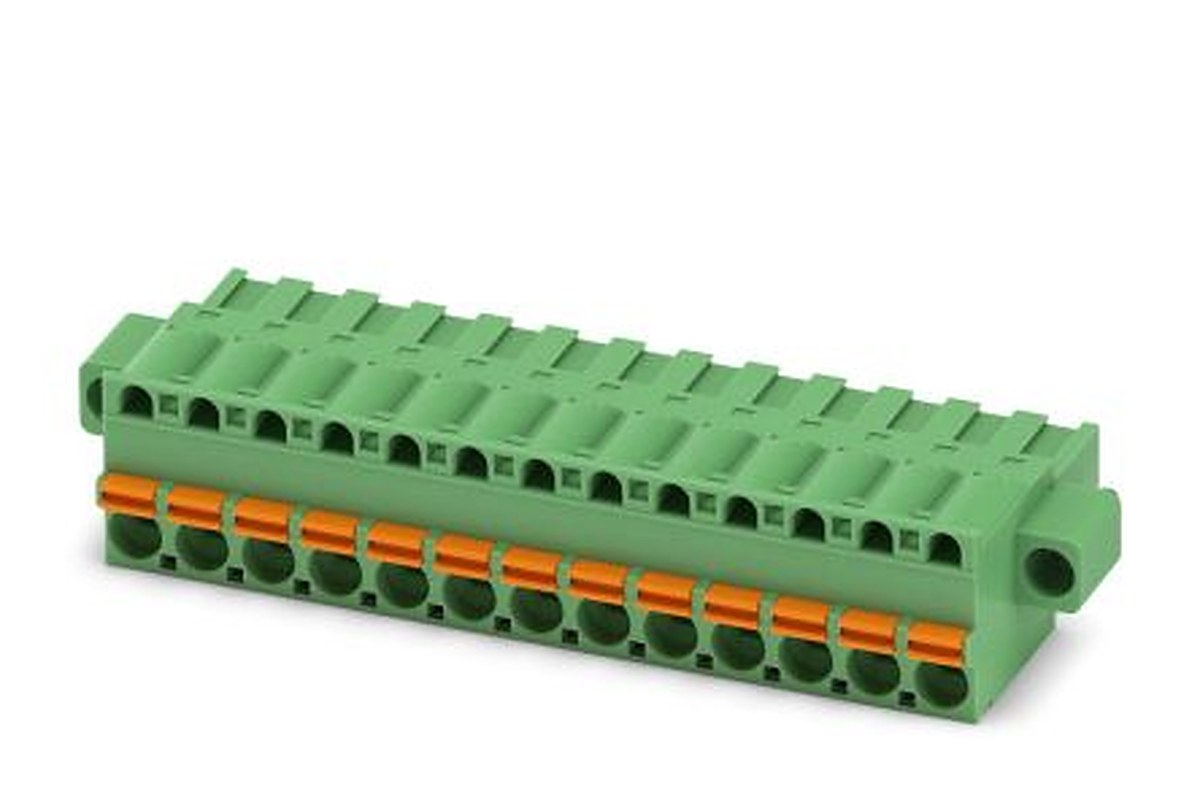 Phoenix Contact FKCT 2.5/13-STF Series Pluggable Terminal Block, 13-Contact, 5 mm Pitch, 1 Row, 1909511