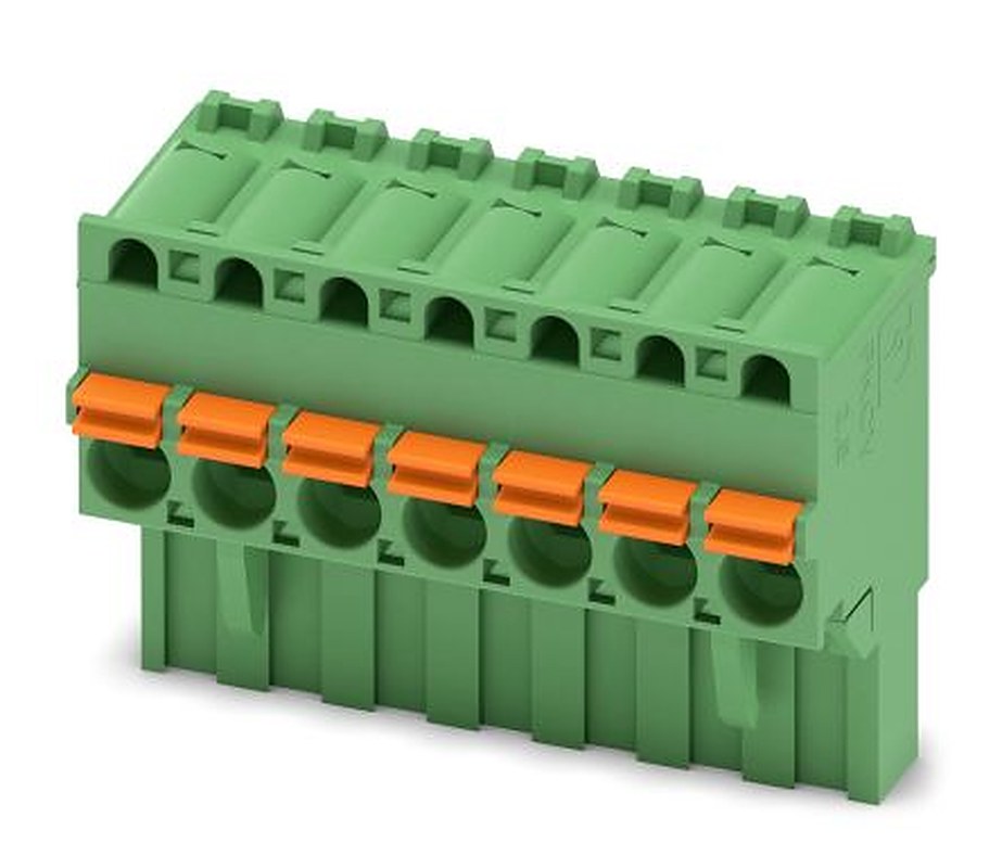 Phoenix Contact FKCVR 2.5/7-ST Series Pluggable Terminal Block, 7-Contact, 5 mm Pitch, 1 Row, 1909760