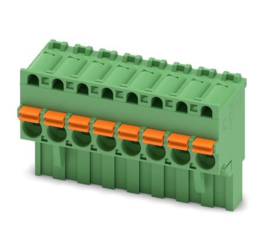 Phoenix Contact FKCVR 2.5/8-ST Series Pluggable Terminal Block, 8-Contact, 5 mm Pitch, 1 Row, 1909773