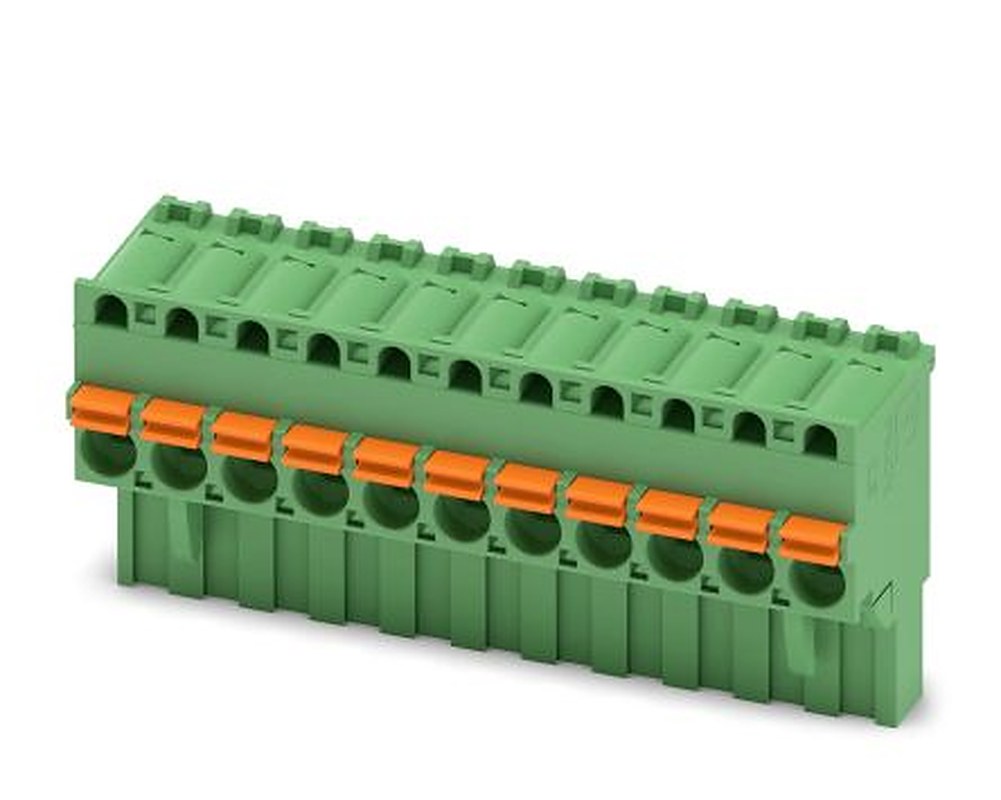 Phoenix Contact FKCVR 2.5/11-ST Series Pluggable Terminal Block, 11-Contact, 5 mm Pitch, 1 Row, 1909809