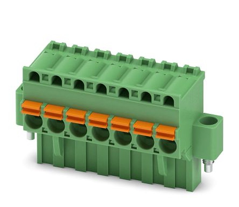 Phoenix Contact FKCVR 2.5/7-STF Series Pluggable Terminal Block, 7-Contact, 5 mm Pitch, 1 Row, 1909935