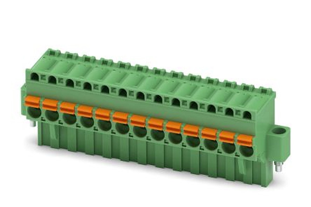 Phoenix Contact FKCVR 2.5/13-STF Series Pluggable Terminal Block, 13-Contact, 5 mm Pitch, 1 Row, 1909993