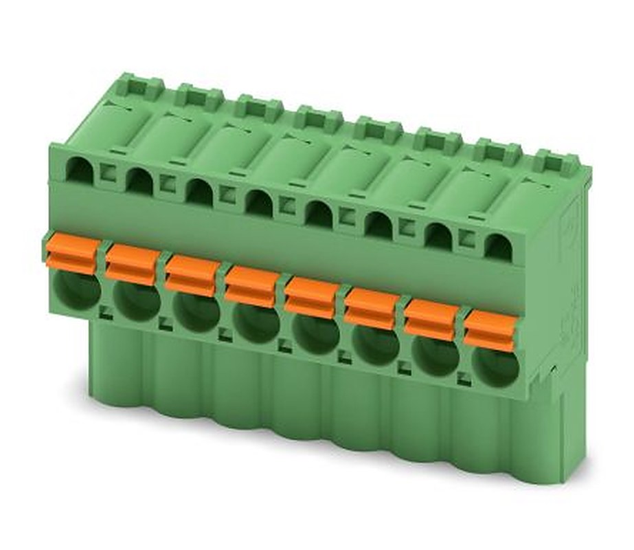 Phoenix Contact FKCVW 2.5/ 8-ST Series Pluggable Terminal Block, 8-Contact, 5 mm Pitch, 1 Row, 1910092