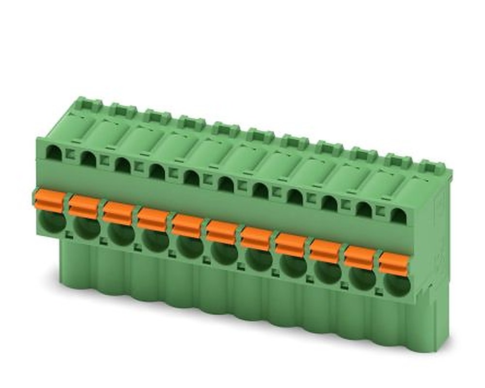 Phoenix Contact FKCVW 2.5/11-ST Series Pluggable Terminal Block, 11-Contact, 5 mm Pitch, 1 Row, 1910128