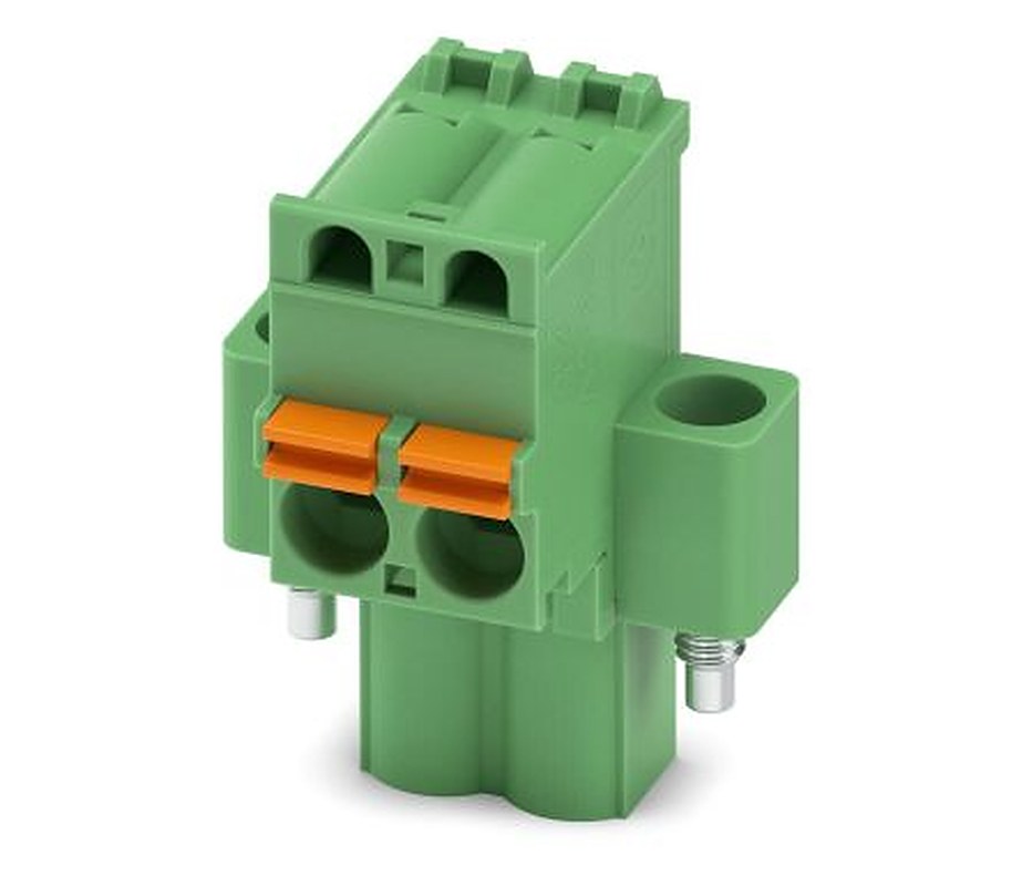 Phoenix Contact FKCVW 2.5/2-STF Series Pluggable Terminal Block, 2-Contact, 5 mm Pitch, 1 Row, 1910209