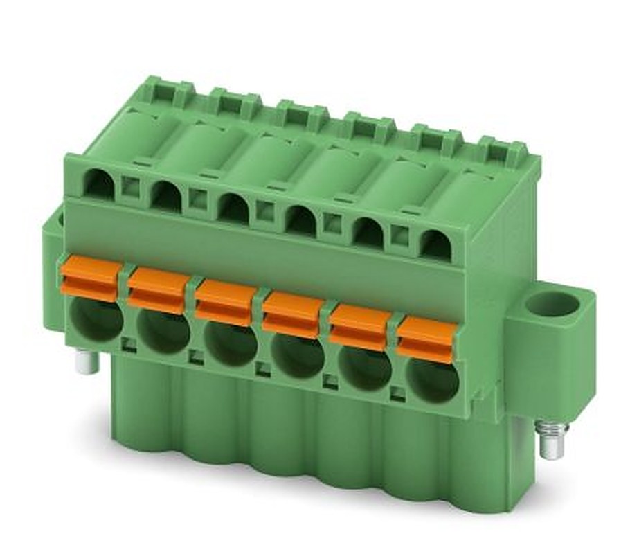 Phoenix Contact FKCVW 2.5/6-STF Series Pluggable Terminal Block, 6-Contact, 5 mm Pitch, 1 Row, 1910241