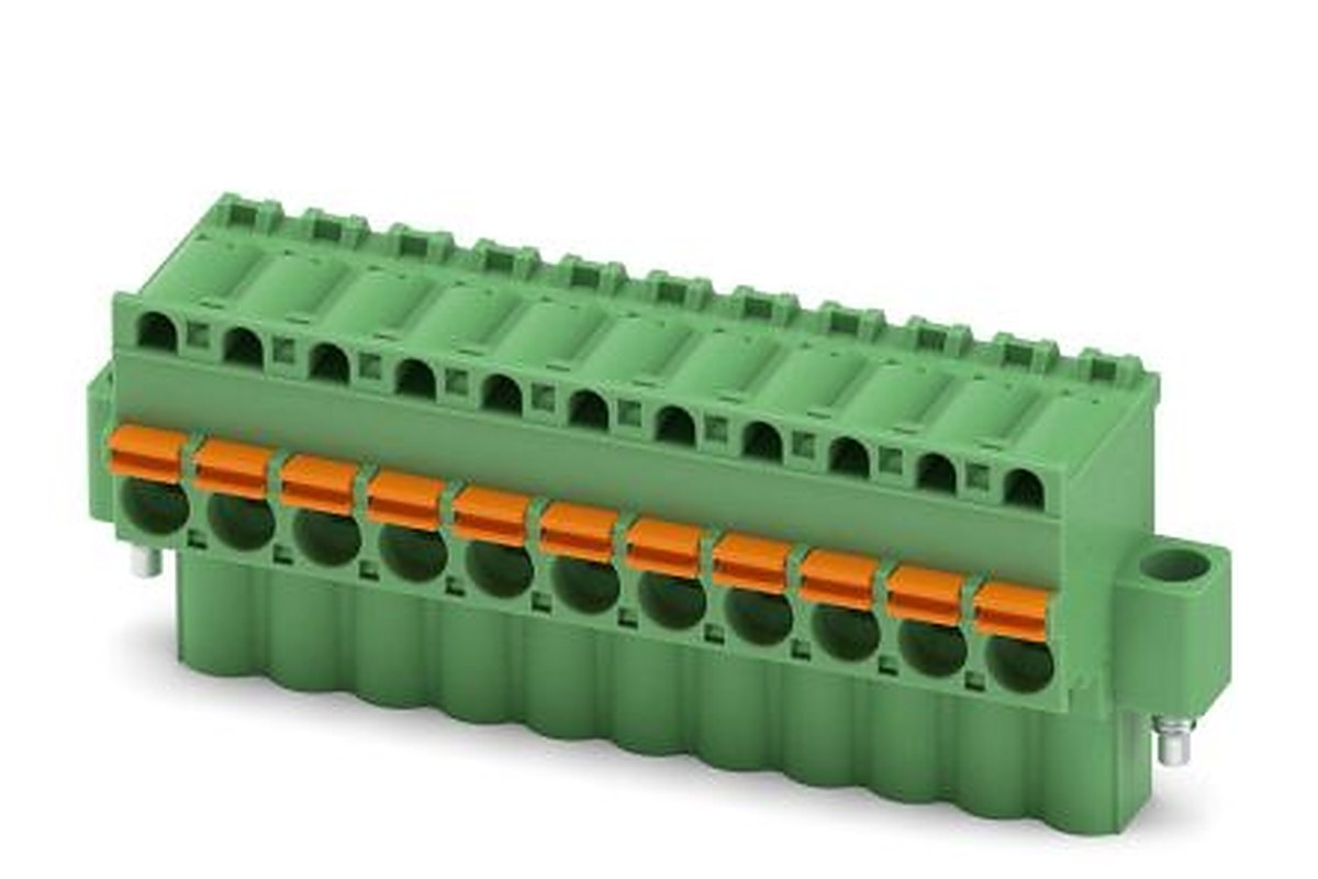 Phoenix Contact FKCVW 2.5/11-STF Series Pluggable Terminal Block, 11-Contact, 5 mm Pitch, 1 Row, 1910296