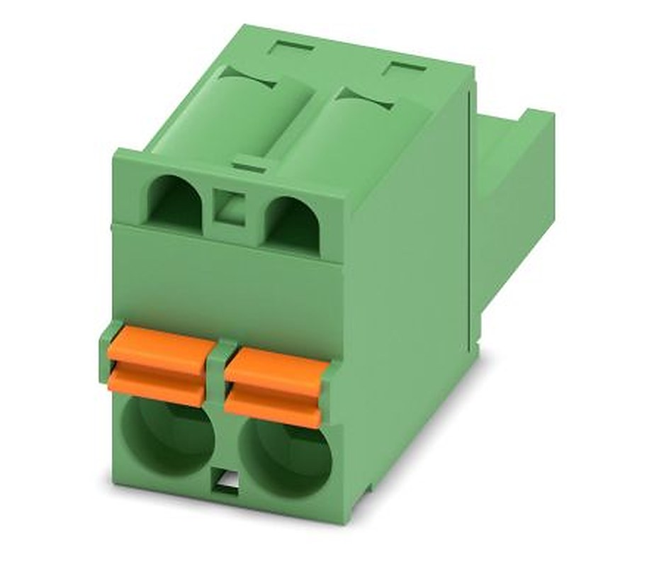 Phoenix Contact FKC 2.5/2-ST Series Pluggable Terminal Block, 2-Contact, 5 mm Pitch, 1 Row, 1910351