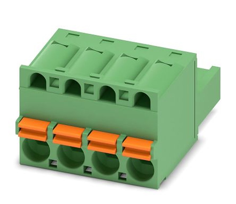 Phoenix Contact FKC 2.5/4-ST Series Pluggable Terminal Block, 4-Contact, 5.08 mm Pitch, 1 Row