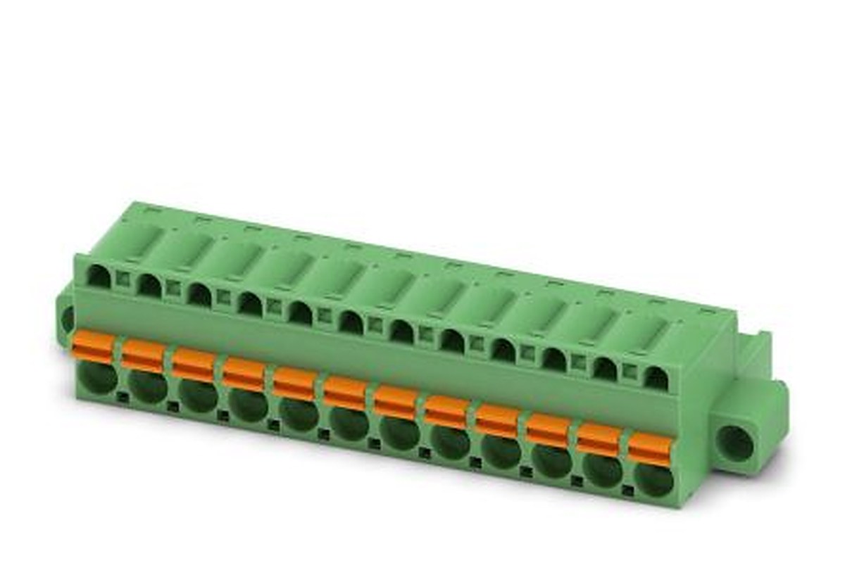 Phoenix Contact FKC 2.5/12-STF Series Pluggable Terminal Block, 12-Contact, 5 mm Pitch, 1 Row, 1910623