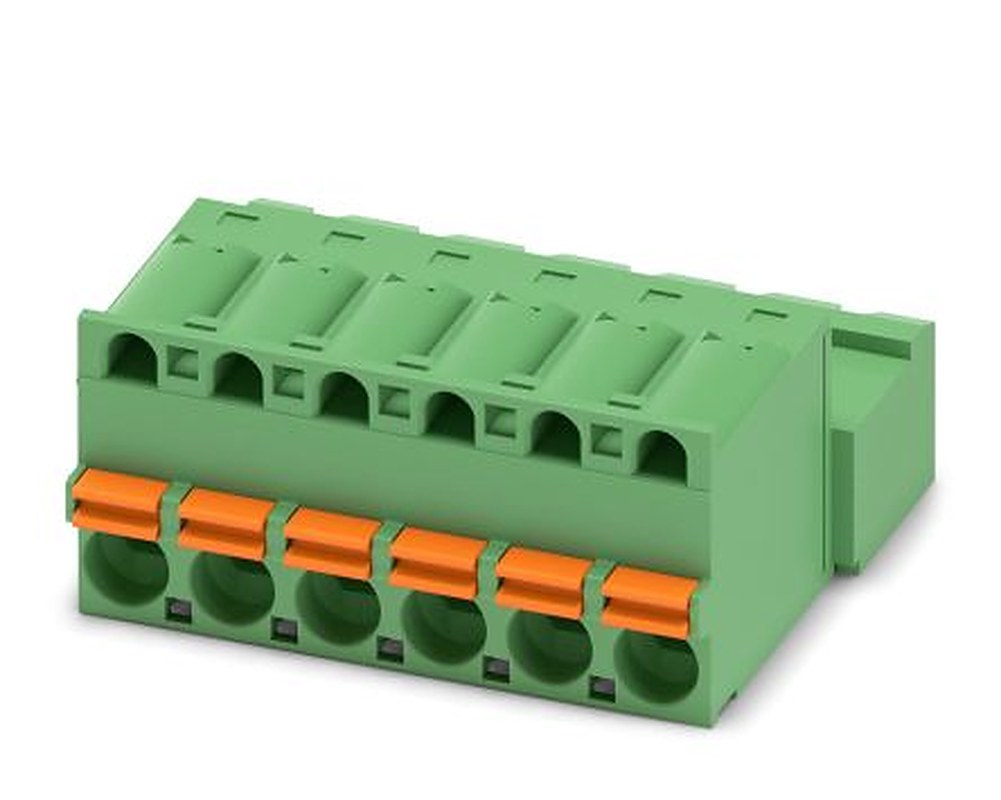 Phoenix Contact FKIC 2.5/6-ST Series Pluggable Terminal Block, 6-Contact, 5 mm Pitch, 1 Row, 1910717