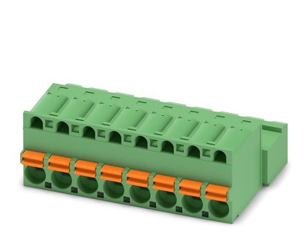 Phoenix Contact FKIC 2.5/8-ST Series Pluggable Terminal Block, 8-Contact, 5 mm Pitch, 1 Row, 1910733