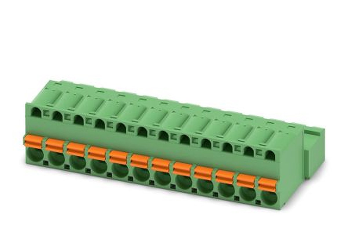Phoenix Contact FKIC 2.5/12-ST Series Pluggable Terminal Block, 12-Contact, 5 mm Pitch, 1 Row, 1910775