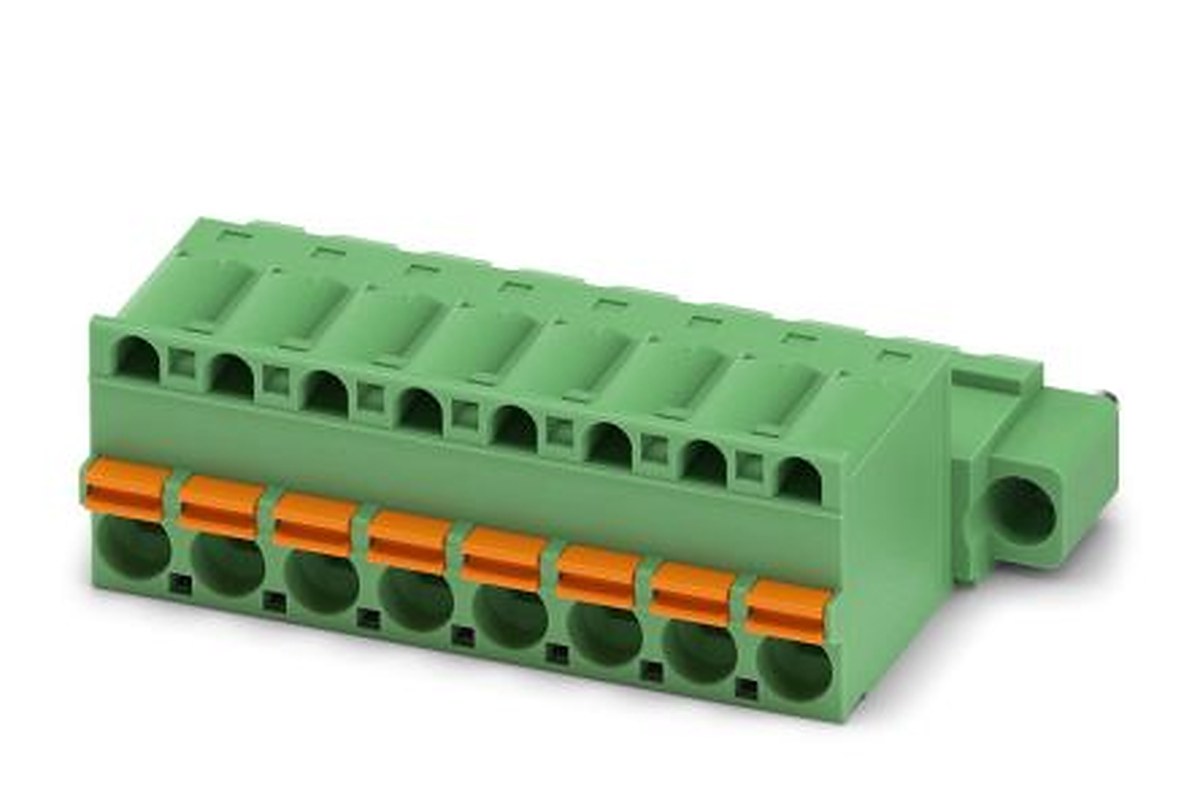 Phoenix Contact FKIC 2.5/8-STF Series Pluggable Terminal Block, 8-Contact, 5 mm Pitch, 1 Row, 1910885