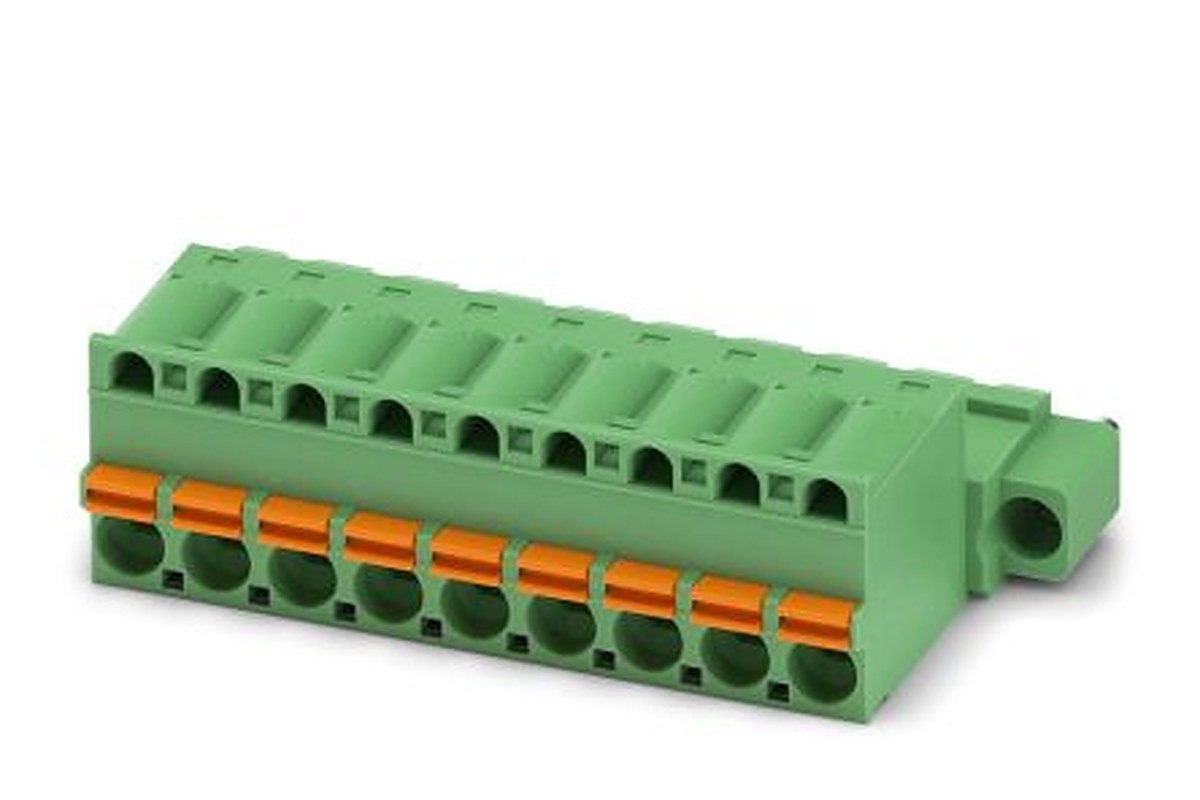 Phoenix Contact FKIC 2.5/9-STF Series Pluggable Terminal Block, 9-Contact, 5 mm Pitch, 1 Row, 1910898