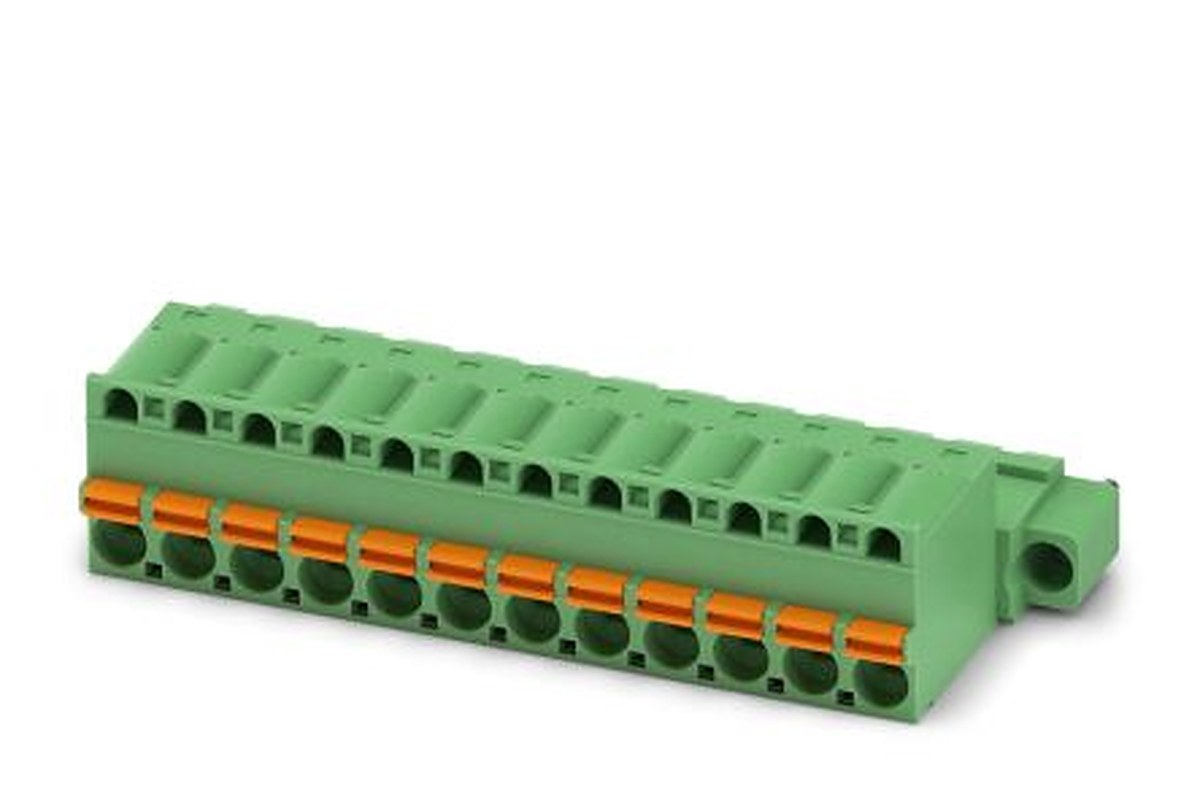 Phoenix Contact FKIC 2.5/12-STF Series Pluggable Terminal Block, 12-Contact, 5 mm Pitch, 1 Row, 1910924
