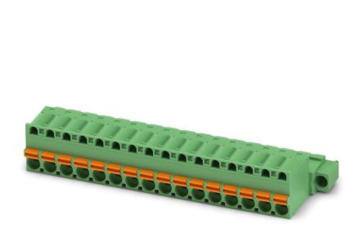 Phoenix Contact FKIC 2.5/16-STF Series Pluggable Terminal Block, 16-Contact, 5 mm Pitch, 1 Row, 1910966