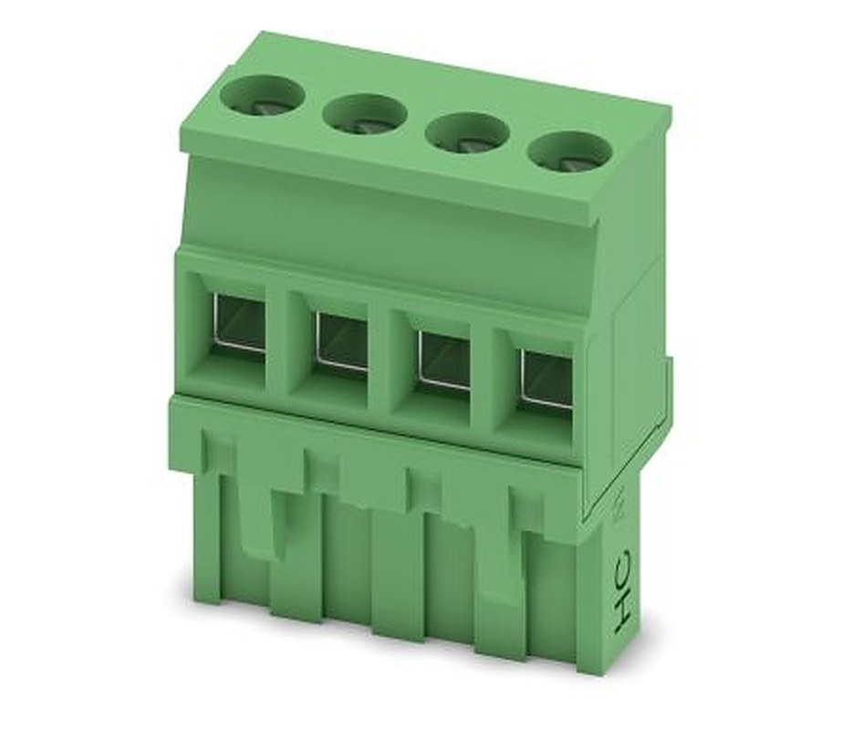 Phoenix Contact MVSTBR 2.5 HC/4-ST-5.08 Series Pluggable Terminal Block, 4-Contact, 5.08 mm Pitch, 1 Row, 1912427